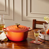 Le Creuset Limited Edition Signature Cast Iron 3-Piece Casserole Dish Set - Flamme Doree