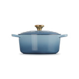 Le Creuset Signature Cast Iron 24cm Round Casserole - Chambray