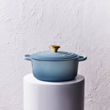 Le Creuset Signature Cast Iron 28cm Round Casserole - Chambray