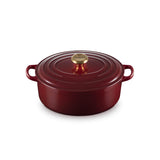 Le Creuset Signature Cast Iron 27cm Oval Casserole - Garnet