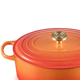 Le Creuset Limited Edition Signature 29cm Cast Iron Oval Casserole - Flamme Doree
