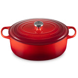 Le Creuset Signature 35cm Cast Iron Oval Casserole - Cerise