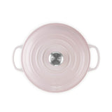 Le Creuset Signature Cast Iron 26cm Shallow Casserole - Shell Pink