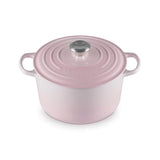 Le Creuset Signature Cast Iron 24cm Deep Round Casserole - Shell Pink