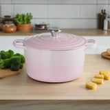 Le Creuset Signature Cast Iron 24cm Deep Round Casserole - Shell Pink
