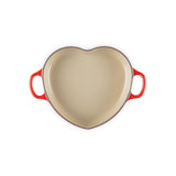 Le Creuset Cast Iron Heart Shape Dish with Lid - Cerise