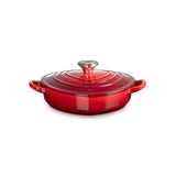 Le Creuset Cast Iron Heart Shape Dish with Lid - Cerise