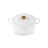 Le Creuset Signature 26cm Cast Iron Round Petal Casserole - White