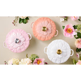 Le Creuset Signature 26cm Cast Iron Round Petal Casserole - Peche