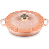 Le Creuset Signature Cast Iron 26cm Petal Shallow Casserole - Peche