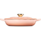 Le Creuset Signature Cast Iron 26cm Petal Shallow Casserole - Peche