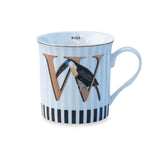 Yvonne Ellen Bone China 330ml Alphabet Mug - W