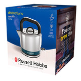 Russell Hobbs Distinctions 1.5 Litre Stainless Steel Kettle - Ocean Blue