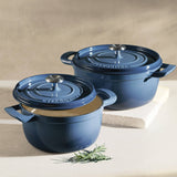 Tramontina 26cm Enamelled Cast Iron Round Casserole - Blue