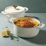 Tramontina 26cm Enamelled Cast Iron Round Casserole - Latte