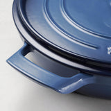 Tramontina 30cm Enamelled Cast Iron Saute Pan with Lid - Blue