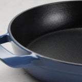 Tramontina 30cm Enamelled Cast Iron Saute Pan with Lid - Blue