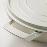 Tramontina 30cm Enamelled Cast Iron Saute Pan with Lid - Latte