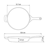 Tramontina 30cm Enamelled Cast Iron Skillet - White
