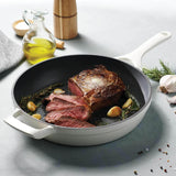 Tramontina 30cm Enamelled Cast Iron Skillet - White