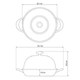 Tramontina 24cm Enamelled Cast Iron Bread Oven - Latte