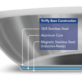 Tramontina Tempo Tri-Ply Base Stainless Steel 30cm Frying Pan
