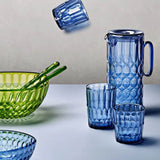 Guzzini Vanity 1 Litre Acrylic Crystal Pitcher With Lid - Denim Blue