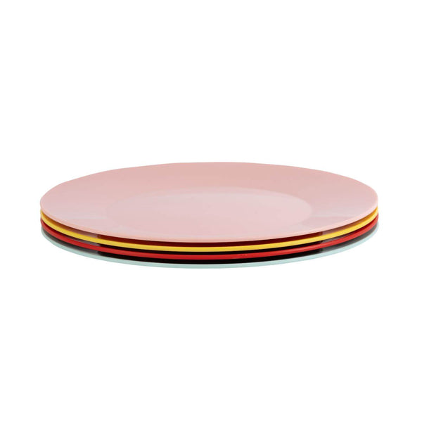 Navigate Strawberries & Cream Set of 4 Reusable Plates in Mixed Colours