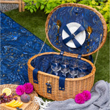 Sara Miller Anniversary 4-Person Wicker Hamper With Contents