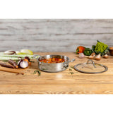Kuhn Rikon Allround 28cm 5-Litre Stainless Steel Serving Pan with Glass Lid