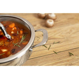 Kuhn Rikon Allround 24cm 3-Litre Stainless Steel Serving Pan with Glass Lid
