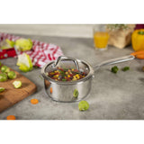 Kuhn Rikon Allround 18cm Stainless Steel Saucepan with Glass Lid