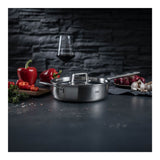 Kuhn Rikon Culinary FivePly 28cm Uncoated Sauté Pan with Lid & Helper Handle