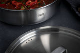 Kuhn Rikon Culinary FivePly 28cm Uncoated Sauté Pan with Lid & Helper Handle