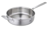 Kuhn Rikon Culinary FivePly 28cm Uncoated Sauté Pan with Lid & Helper Handle