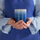 Denby Blue Haze Stoneware 410ml Ridged Mug