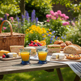 La Rochere Bee Embossed Blue Goblet Tumbler Glass - 270ml