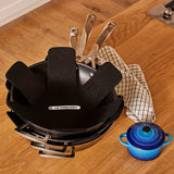 Le Creuset 3-Piece Felt Pan Protectors -Black