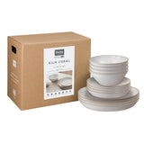 Denby Stoneware Kiln 12 Piece Dinnerware Set - Coral
