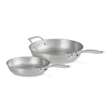 Le Creuset Classic 3-Ply Stainless Steel 24cm & 28cm Uncoated Frying Pan Set
