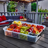 Farberware Build-a-Board 30cm x 40.5cm Snacklebox Bamboo Board with Lid - Large