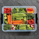 Farberware Build-a-Board 30cm x 40.5cm Snacklebox Bamboo Board with Lid - Large