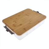 Farberware Build-a-Board 30cm x 40.5cm Snacklebox Bamboo Board with Lid - Large