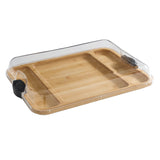 Farberware Build-a-Board 40.5cm x 30.5cm Rectangular Divided Bamboo Board with Lid