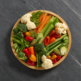 Farberware Build-a-Board 35.5cm Round Bamboo Snack Serving Board with Lid