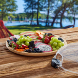 Farberware Build-a-Board 35.5cm Round Bamboo Snack Serving Board with Lid