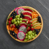 Farberware Build-a-Board 35.5cm Round Bamboo Snack Serving Board with Lid