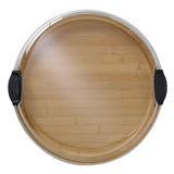 Farberware Build-a-Board 35.5cm Round Bamboo Snack Serving Board with Lid