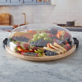 Farberware Build-a-Board 35.5cm Round Divided Serving Board with Lid