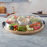 Farberware Build-a-Board 35.5cm Round Divided Serving Board with Lid